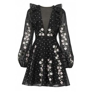 Giambattista Valli H&M Dress romantic sheer Embroidered women sz 4 new with tags